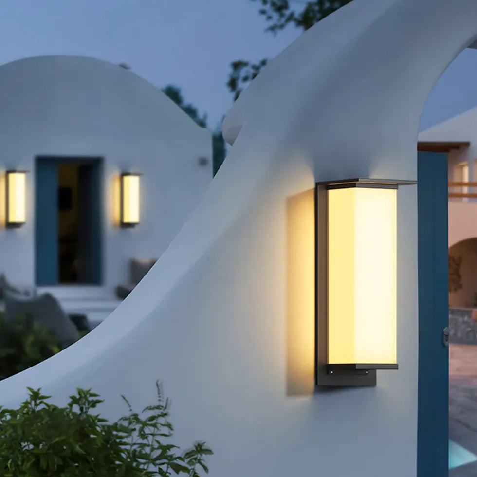 Modern Rectangular Solar Outdoor Wall Light