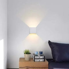 Aplique de Pared para Exterior con Doble Cabezal Cuadrado