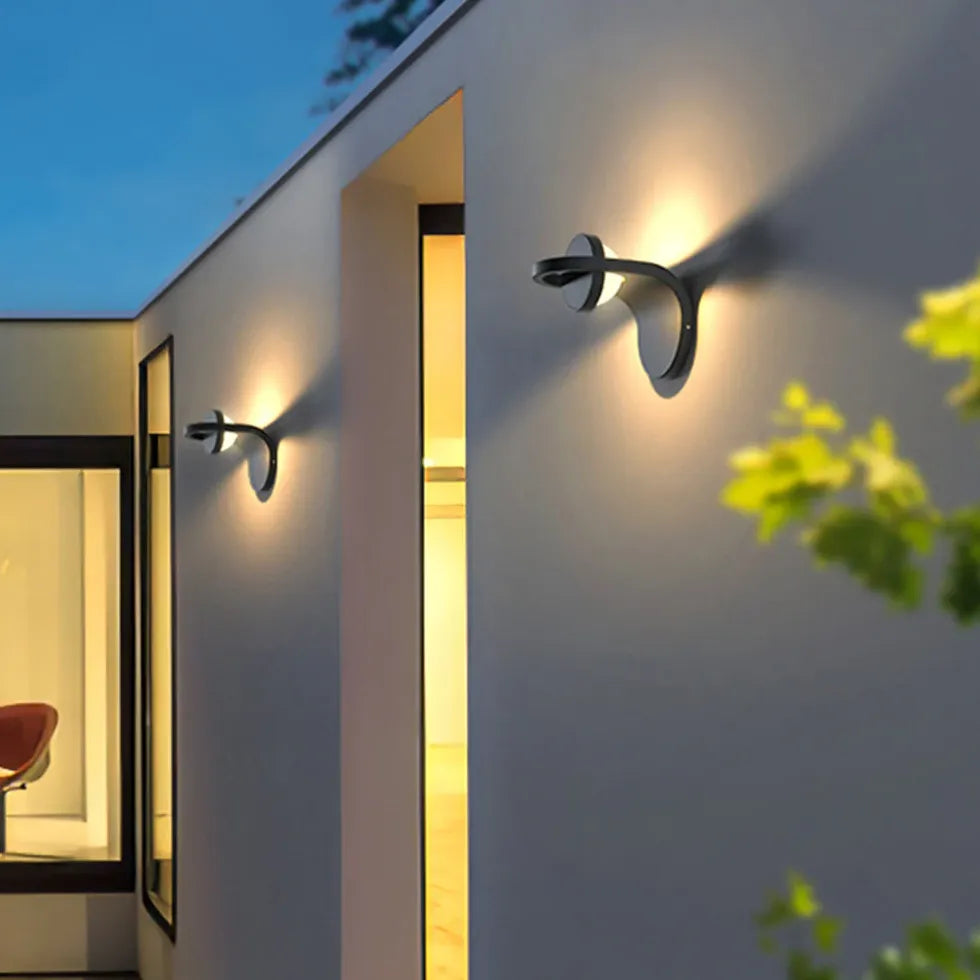 Luces LED de pared para exteriores con energía solar y rotación 