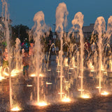 Iluminación de jardines exteriores con luces impermeables