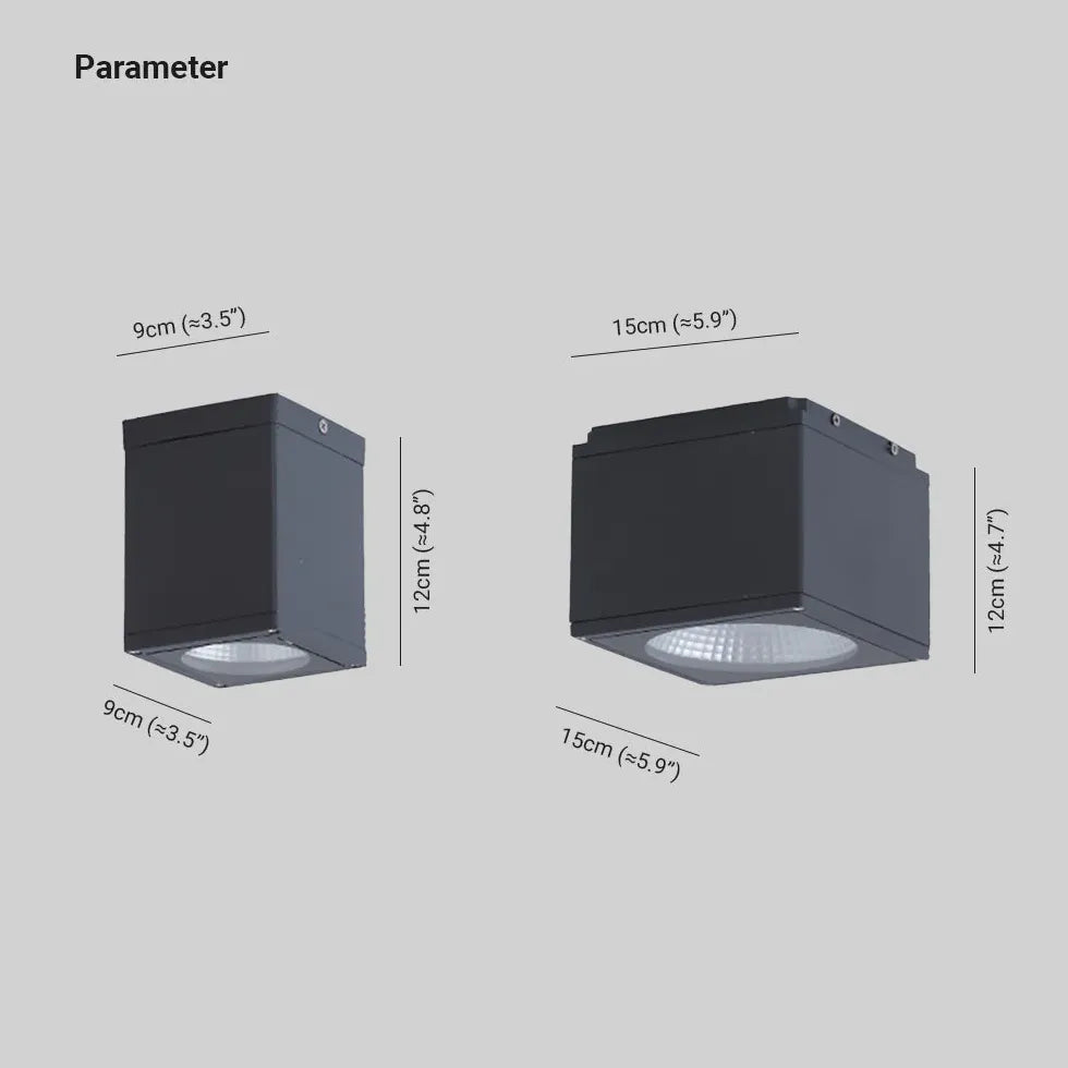 Plafón exterior techo led diseño empotrado moderno