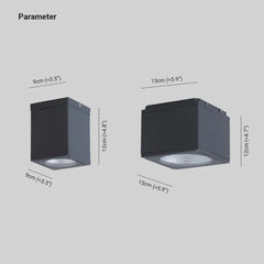 Downlight LED Cuadrado Impermeable para Exteriores