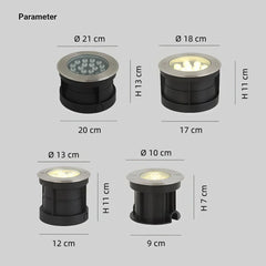 Foco piscina empotrado LED 9W IP68 sumergible