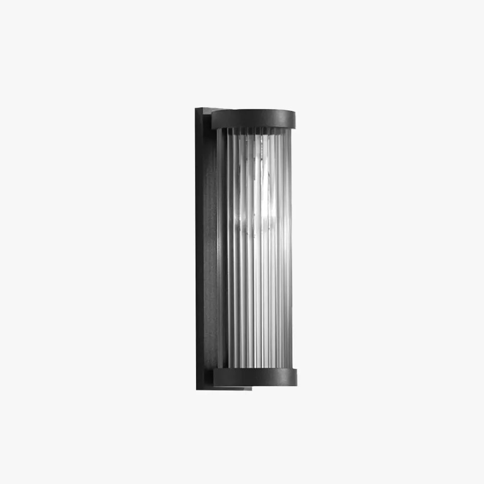 Striped Column Glass Outdoor Wall Lights