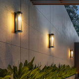 Striped Column Glass Outdoor Wall Lights