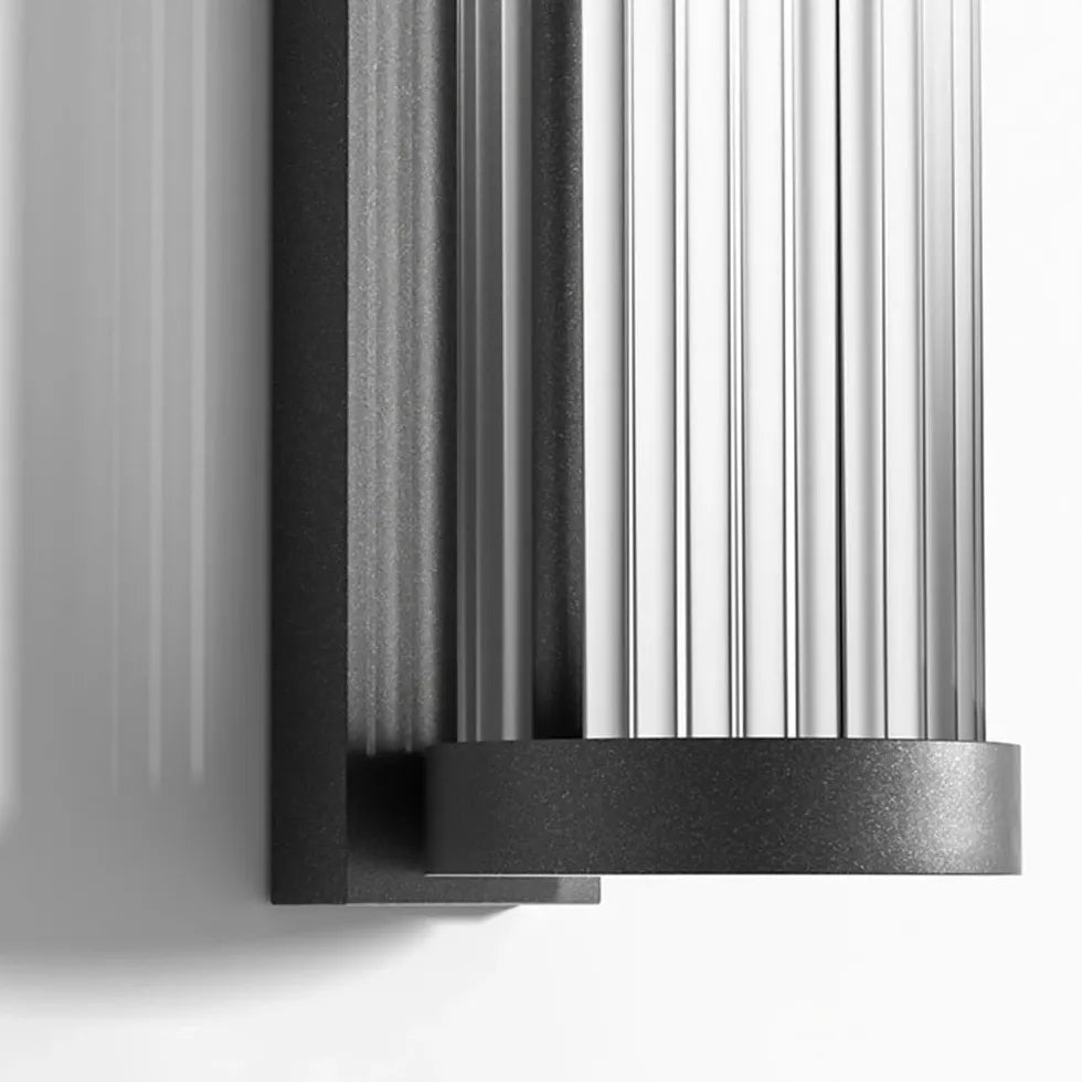 Striped Column Glass Outdoor Wall Lights