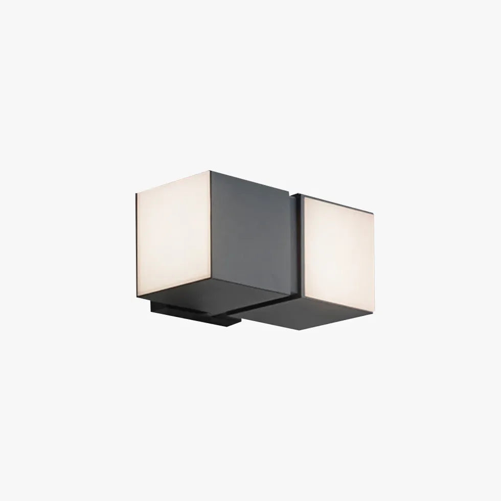 Apliques de pared LED para exterior de color negro giratorios Geometry 