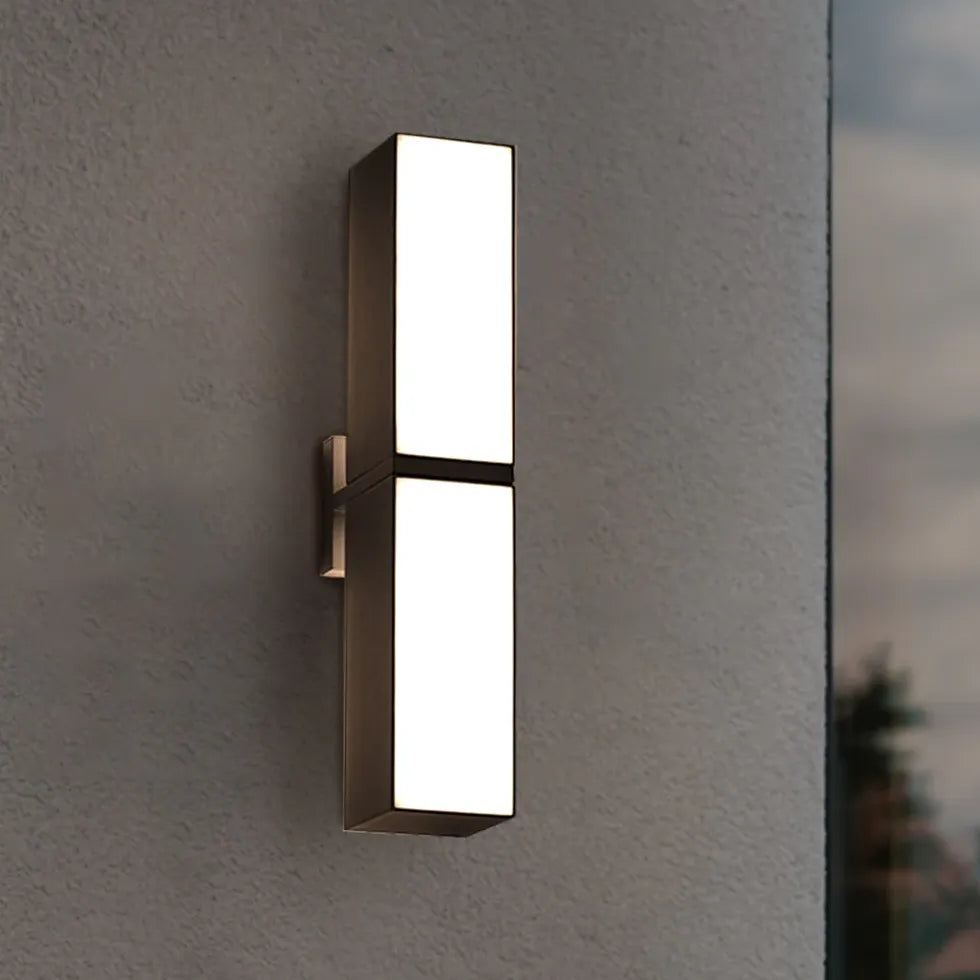 Apliques de pared LED para exterior de color negro giratorios Geometry 