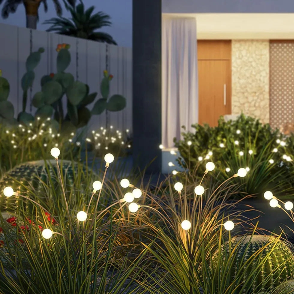 Decorar arboles de jardin con luces para exteriores solares