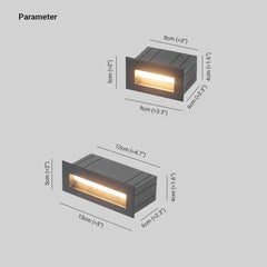 Aplique LED Escalera Exterior Impermeable Moderno para Escalones