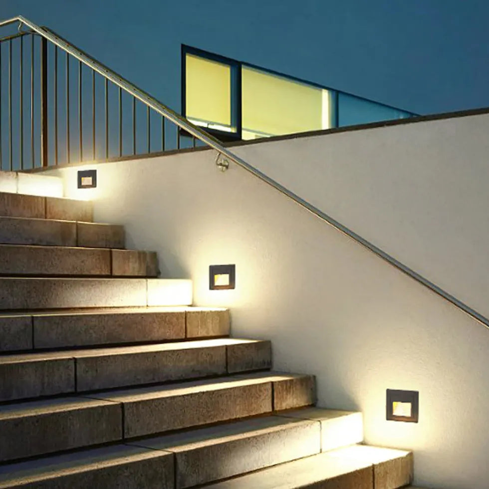 Luces LED para escalones de escaleras iluminación exterior sensorial