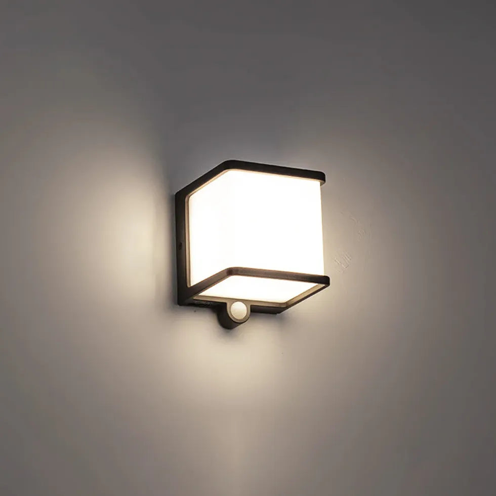 Square Motion Sensor Outdoor Wall Light