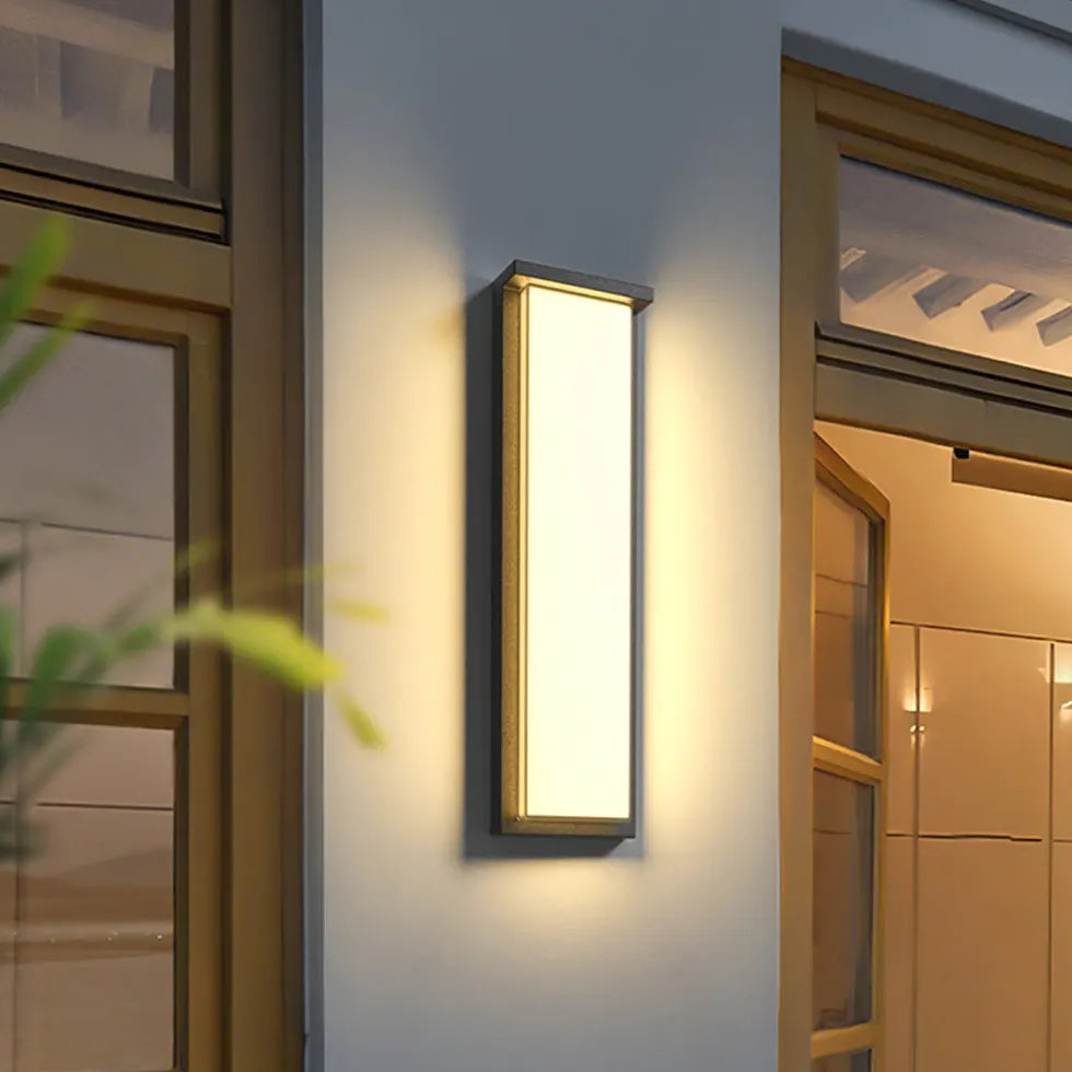 Apliques solares rectangulares LED para exteriores 