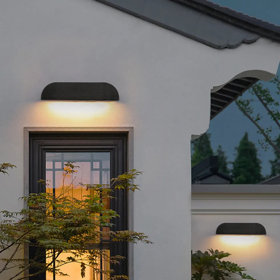 Semi Elliptical Stone Outdoor Wall Lights