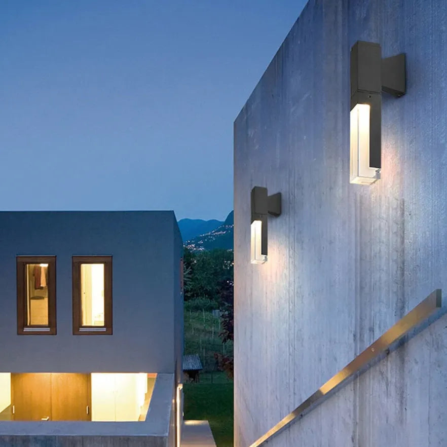 Modern Vertical Outdoor Up and Down Wall Lights