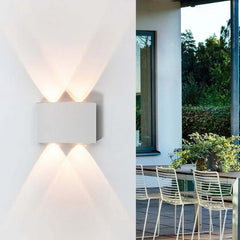 Aplique exterior moderno diseño LED doble cabeza para exteriores