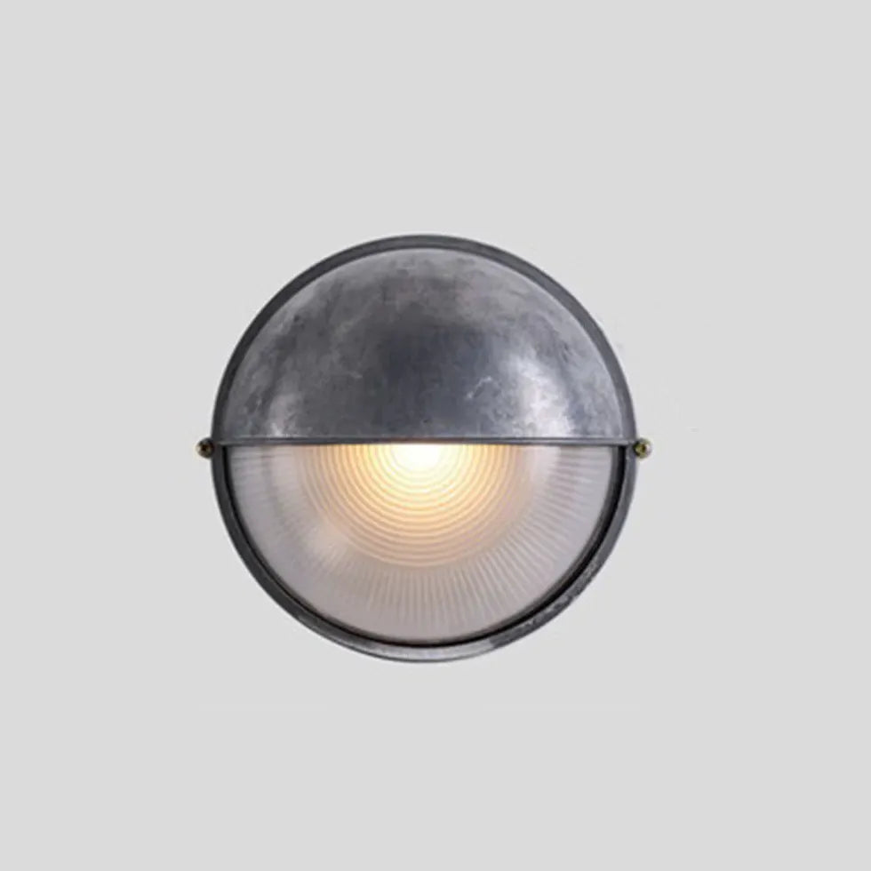 Luces led de pared exterior estilo industrial plateado