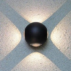 Apliques de pared para terraza exterior diseño esférico decorativo