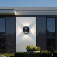 Apliques de pared para terraza exterior diseño esférico decorativo
