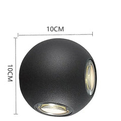 Apliques de pared para terraza exterior diseño esférico decorativo