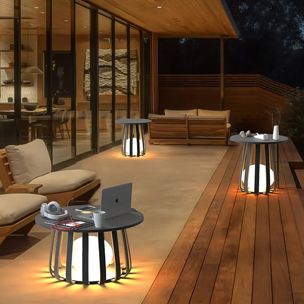 Lámparas de exterior de pie solares con LED