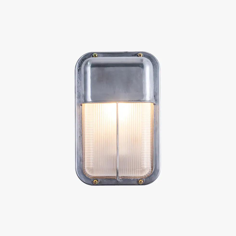 Luces led de pared exterior estilo industrial plateado