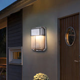 Luces led de pared exterior estilo industrial plateado