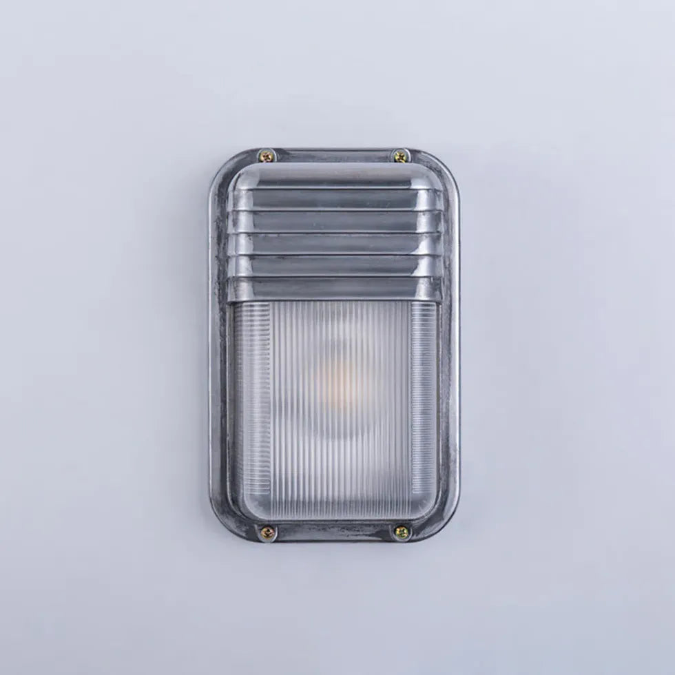 Luces led de pared exterior estilo industrial plateado