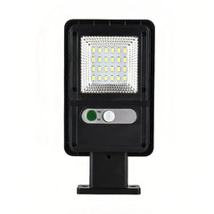 Foco solar moderno negro con sensor de movimiento LED IP65 para exterior