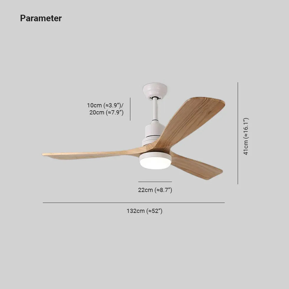 Three Leaves Modern Ceiling Fan with Light