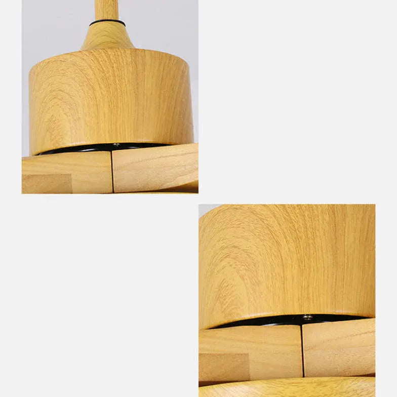 Lampara de madera para techo con ventilador moderno ajustable