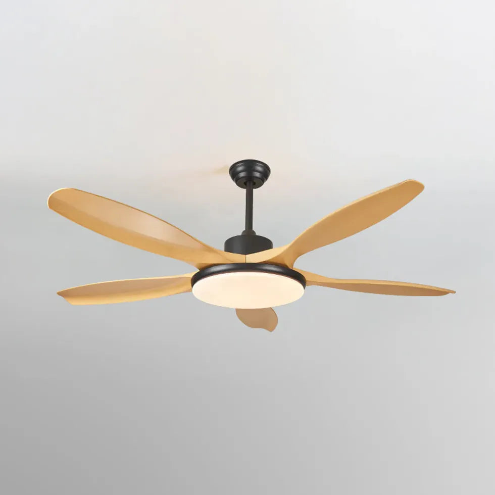 Yellow Bedroom LED Ceiling Fan with Light