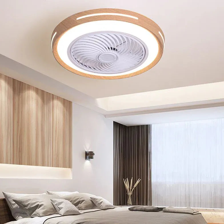 Mute Modern Wooden Ceiling Fan with Light