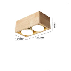 Focos empotrados de madera para techo