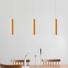 Lámpara Colgante de Madera Estilo Minimalista para Comedor
