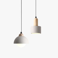Lámpara Colgante de Cemento Minimalista para Dormitorio