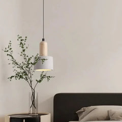 Lámpara Colgante de Cemento Minimalista para Dormitorio