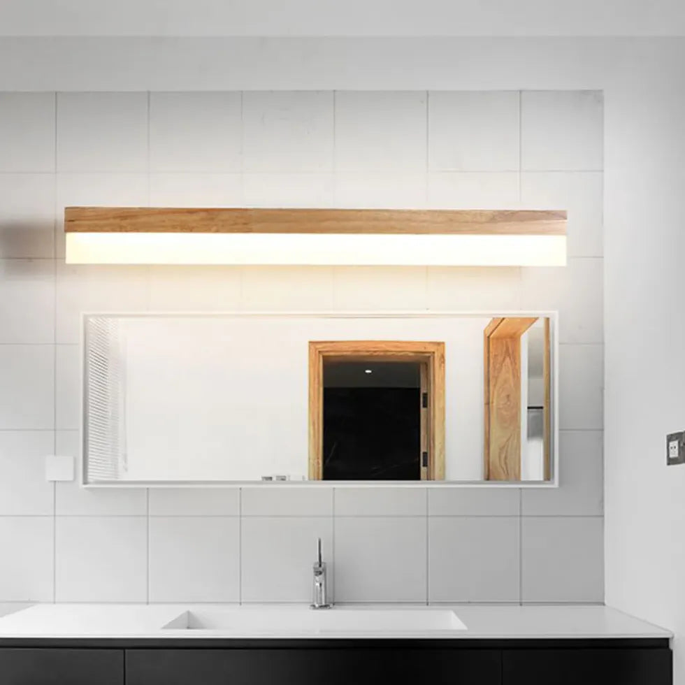 Minimalist Vanity Wooden Led  Mirror Lights