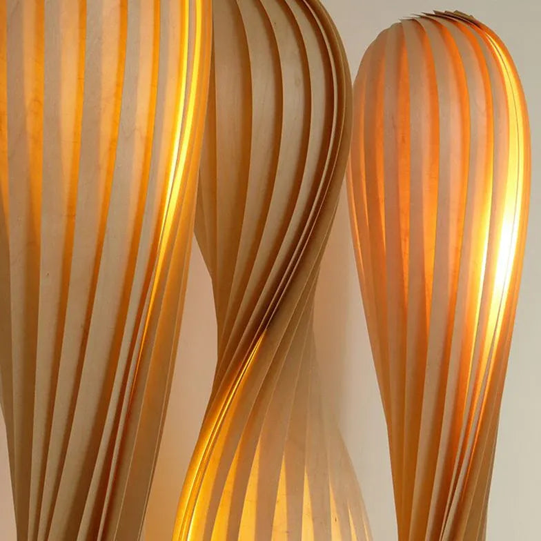 Streamlined Twisted Gradient Floor Lamp