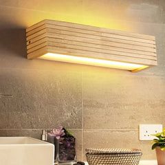 Apliques para pared de baño de madera con LED