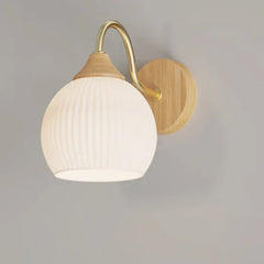 Aplique de Pared Estilo Nórdico con Vidrio para Mesita de Noche