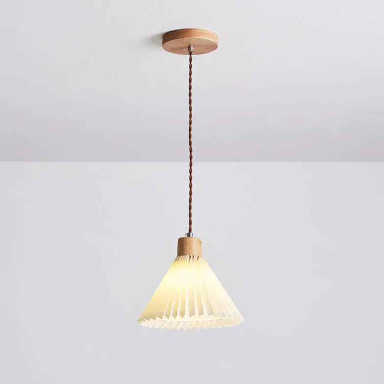 Umbrella Fold Kitchen Wooden Pendant Light