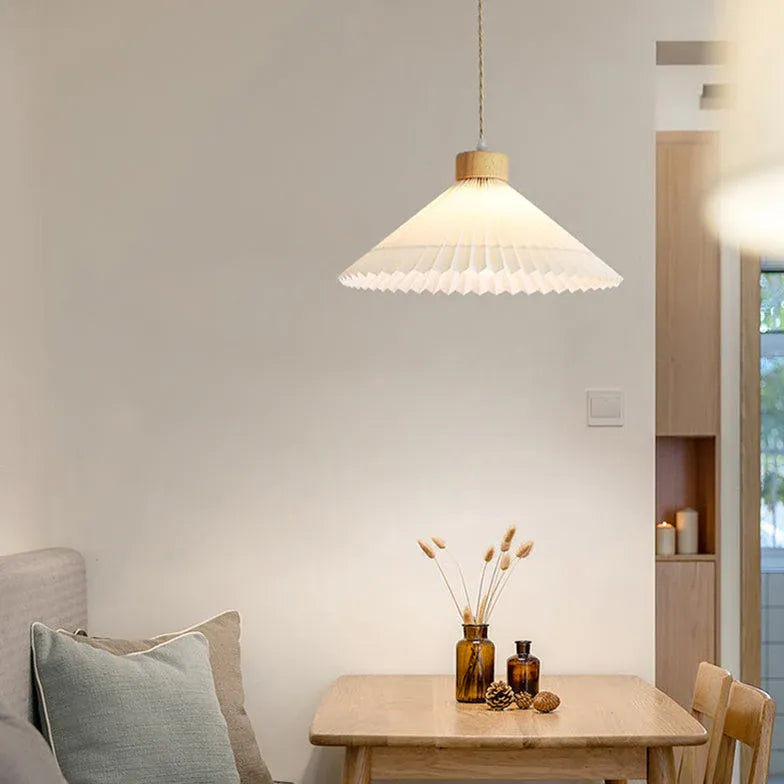 Umbrella Fold Kitchen Wooden Pendant Light