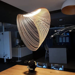Lámpara Colgante Creativa de Madera para Comedor