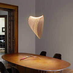 Lámpara Colgante Creativa de Madera para Comedor