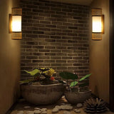 Wicker Wall Light Lantern Wooden