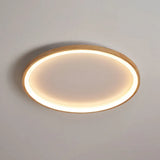Lámpara de techo circular nórdica LED de madera para dormitorio