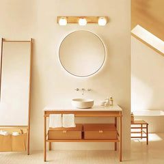 Apliques para espejos de baño rústicos madera LED
