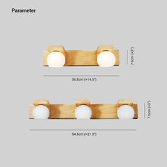 Apliques para espejos de baño rústicos madera LED