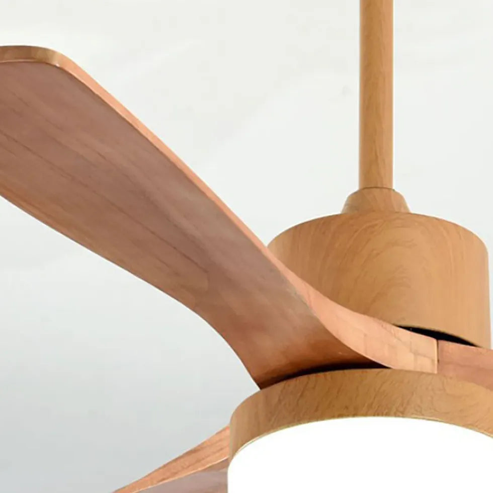 Three-Blade Wood Ceiling Fan with Light